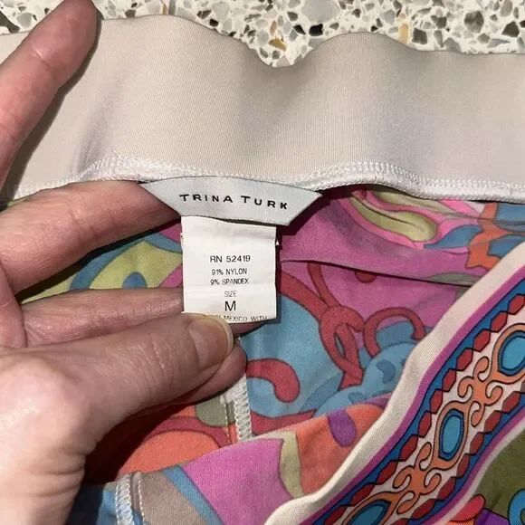 Trina Turk palazzo pants weekend medium m pink floral - Picture 2 of 6